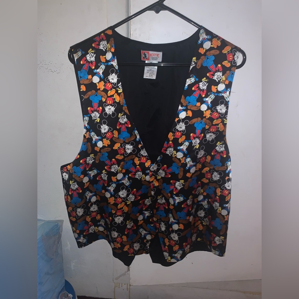 Vintage Disney Mickey Mouse Vest Button Up